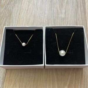 Pearl on chain necklace 🐚💛